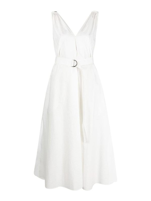 Brunello Cucinelli Robe Au Genou - Blanc