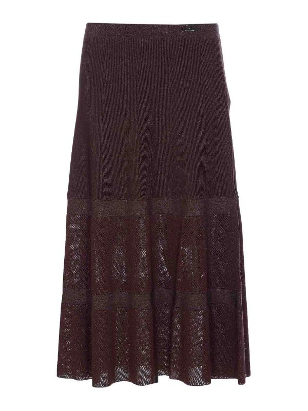 Elisabetta Franchi Jupe Midi - Marron