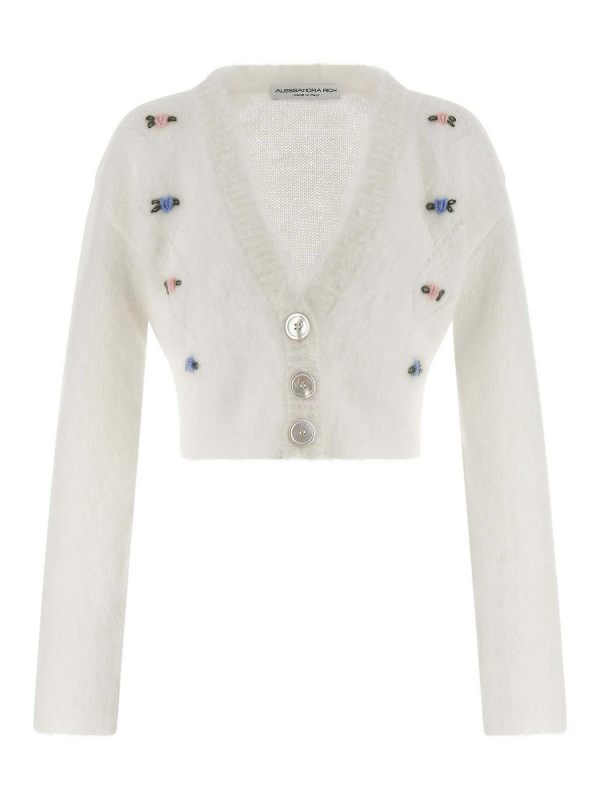 Alessandra Rich Cardigan - Blanc