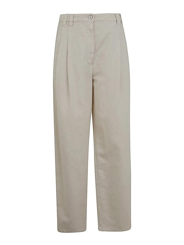 Brunello Cucinelli Pantalons Décontractés - Blanc