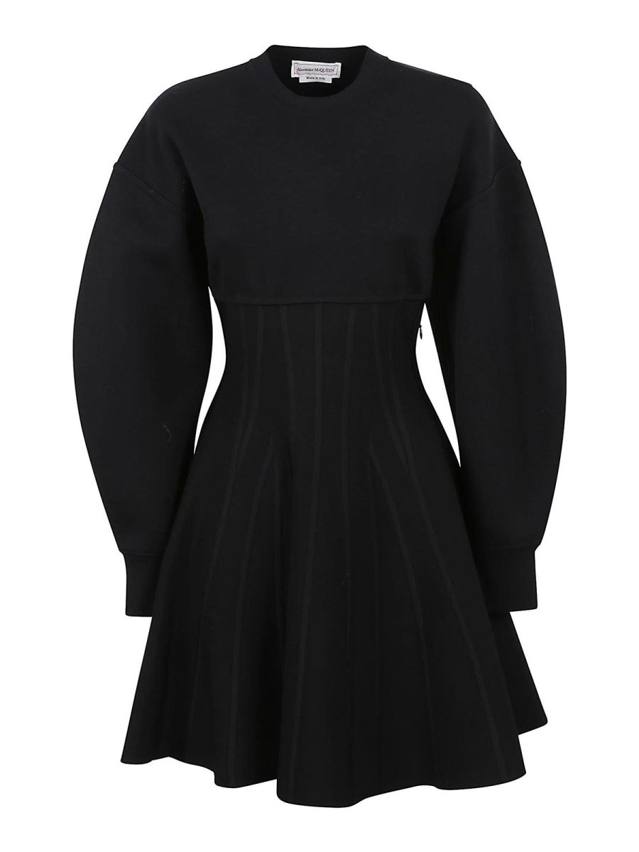 Alexander Mcqueen Robe Courte - Noir