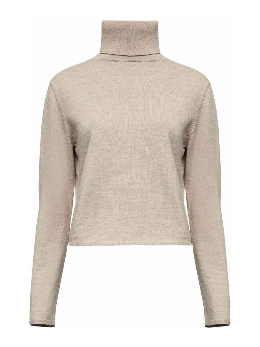 MM6 Maison Margiela Pull Col Rond - Beige