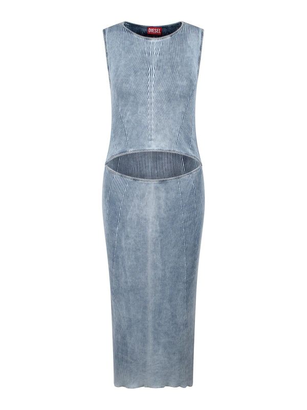 Diesel Robe Au Genou - Bleu