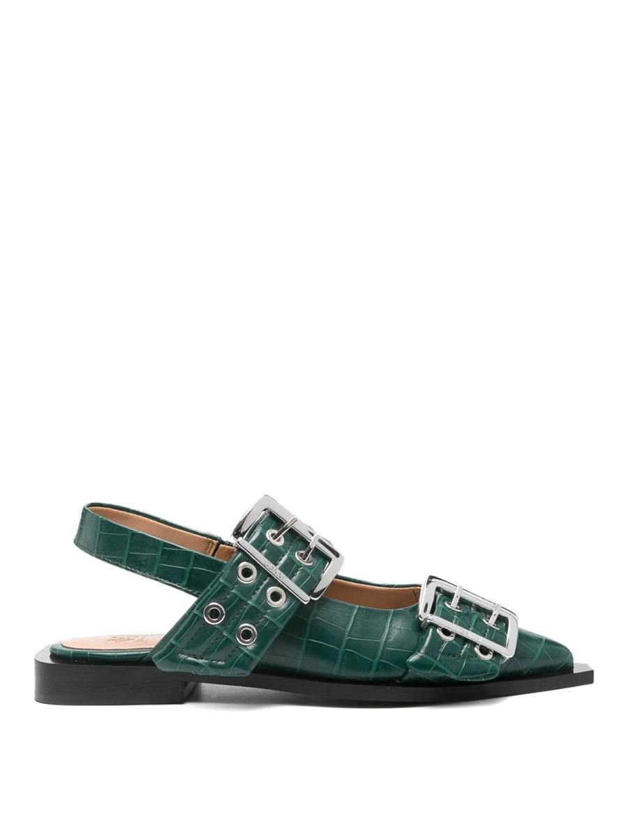 Ganni Sandales - Vert