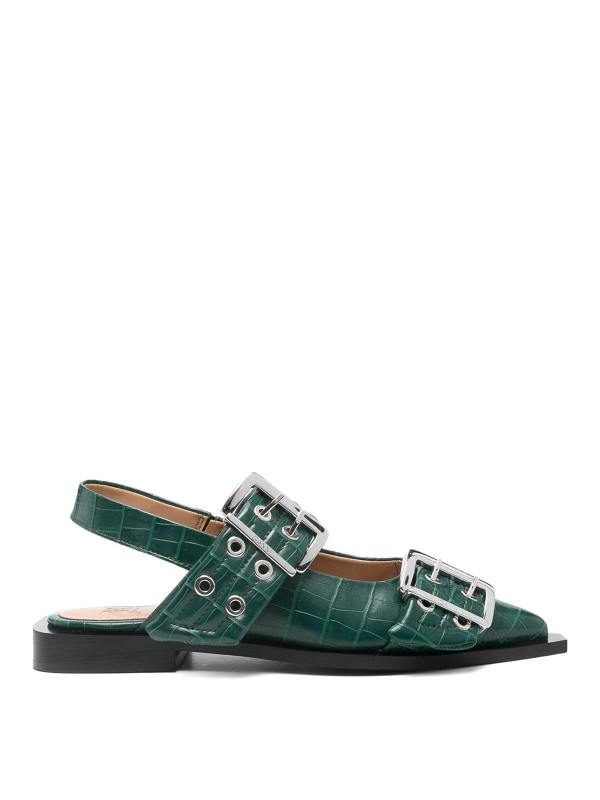 Ganni Sandales - Vert