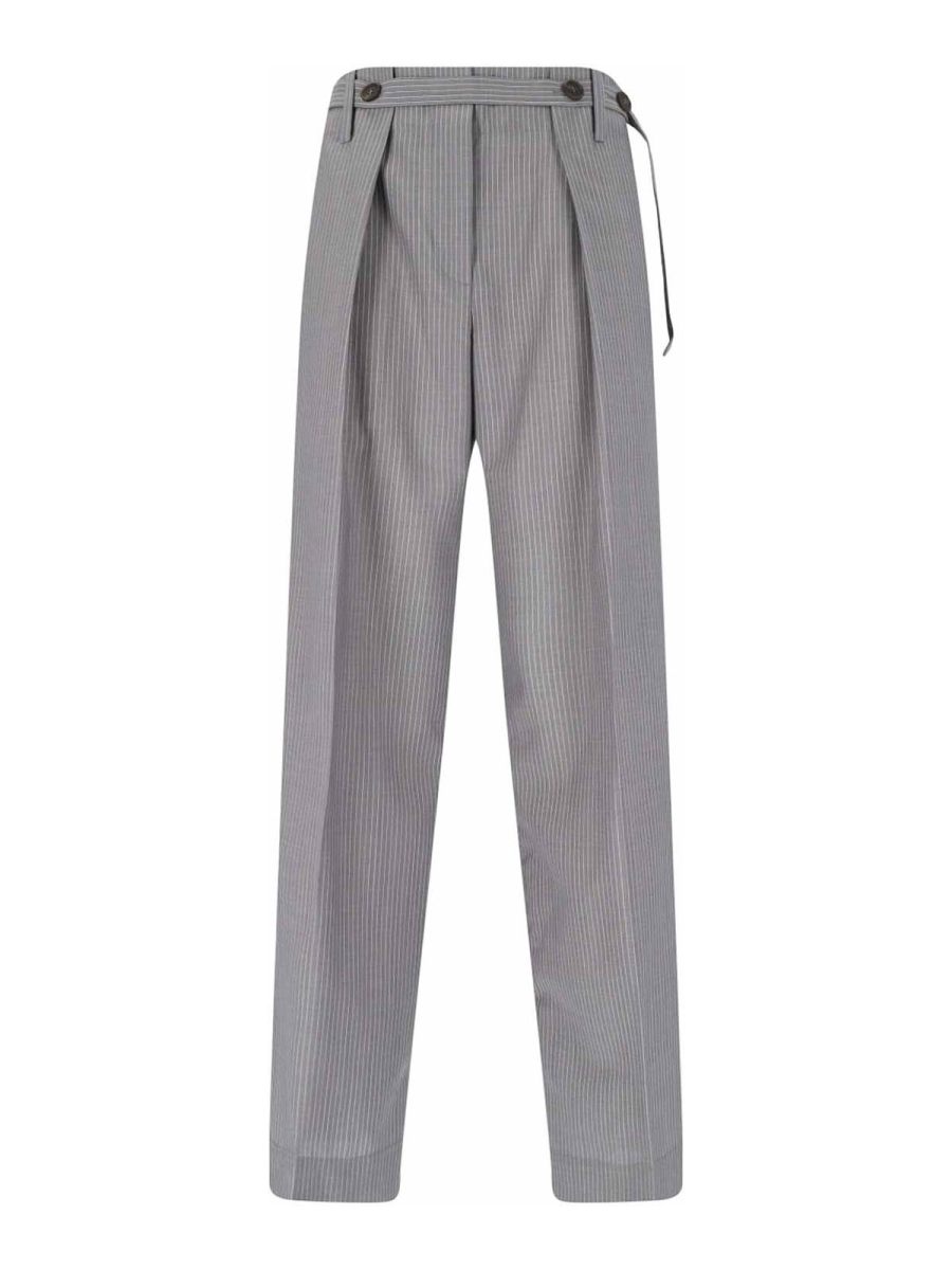 Eudon Choi Pantalons Décontractés - Gris