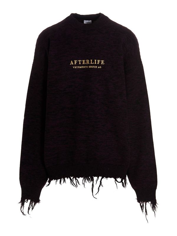 Vetements Pull Col Rond - Violet