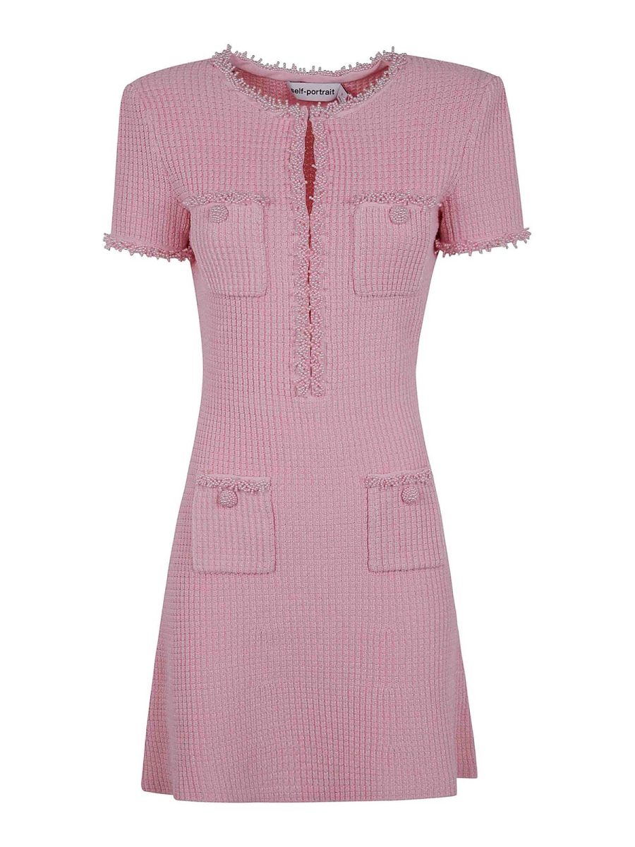 Self Portrait Robe Courte - Rose