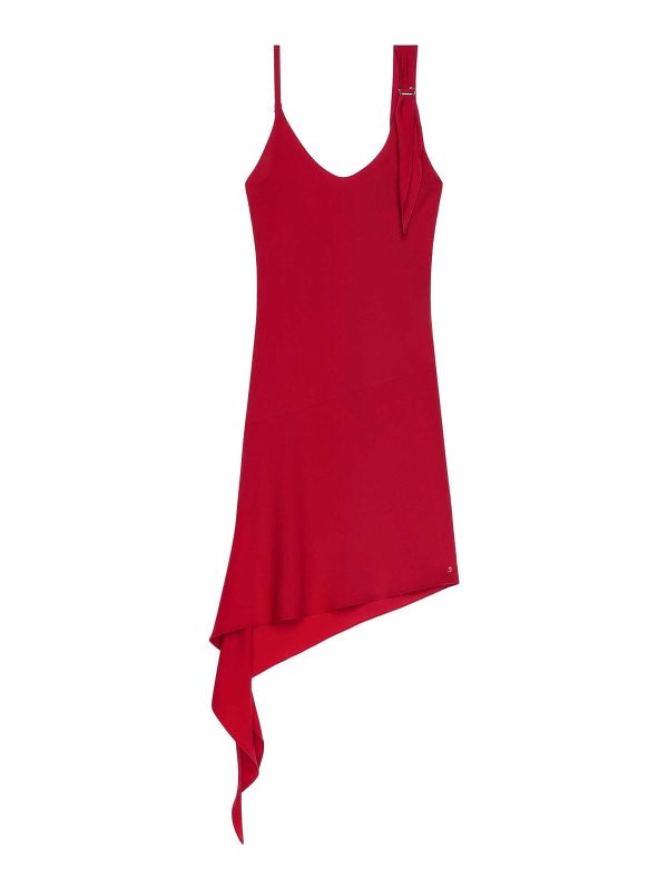 Courreges Robe Au Genou - Rouge