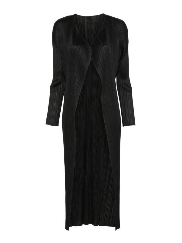 Pleats Please Issey Miyake Manteau Court - Bleu
