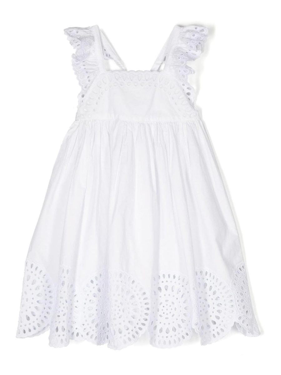 Stella McCartney Kids Robe Au Genou - Blanc