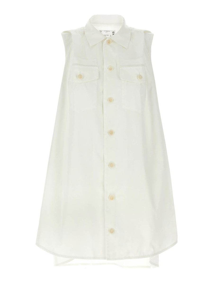 Sacai Robe Courte - Blanc