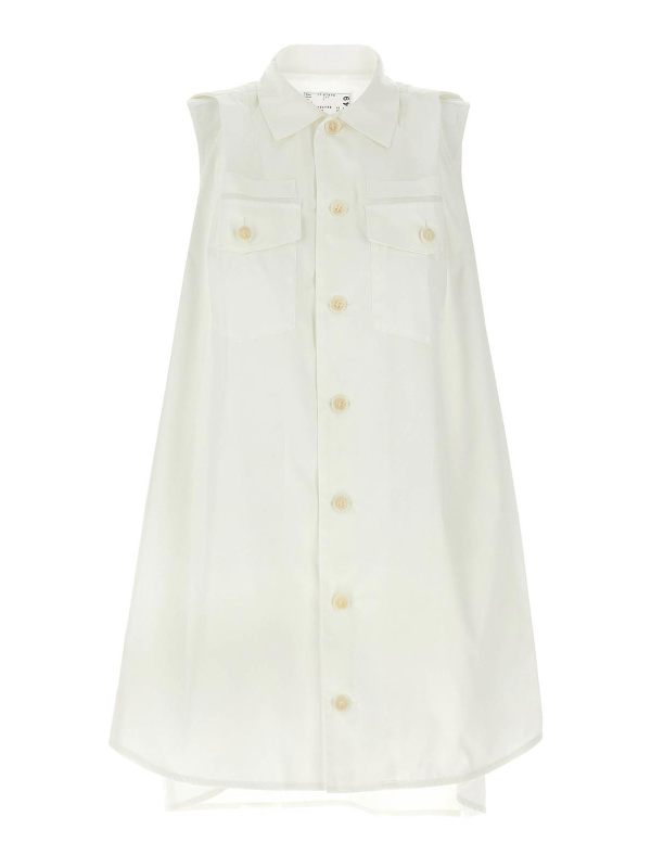 Sacai Robe Courte - Blanc