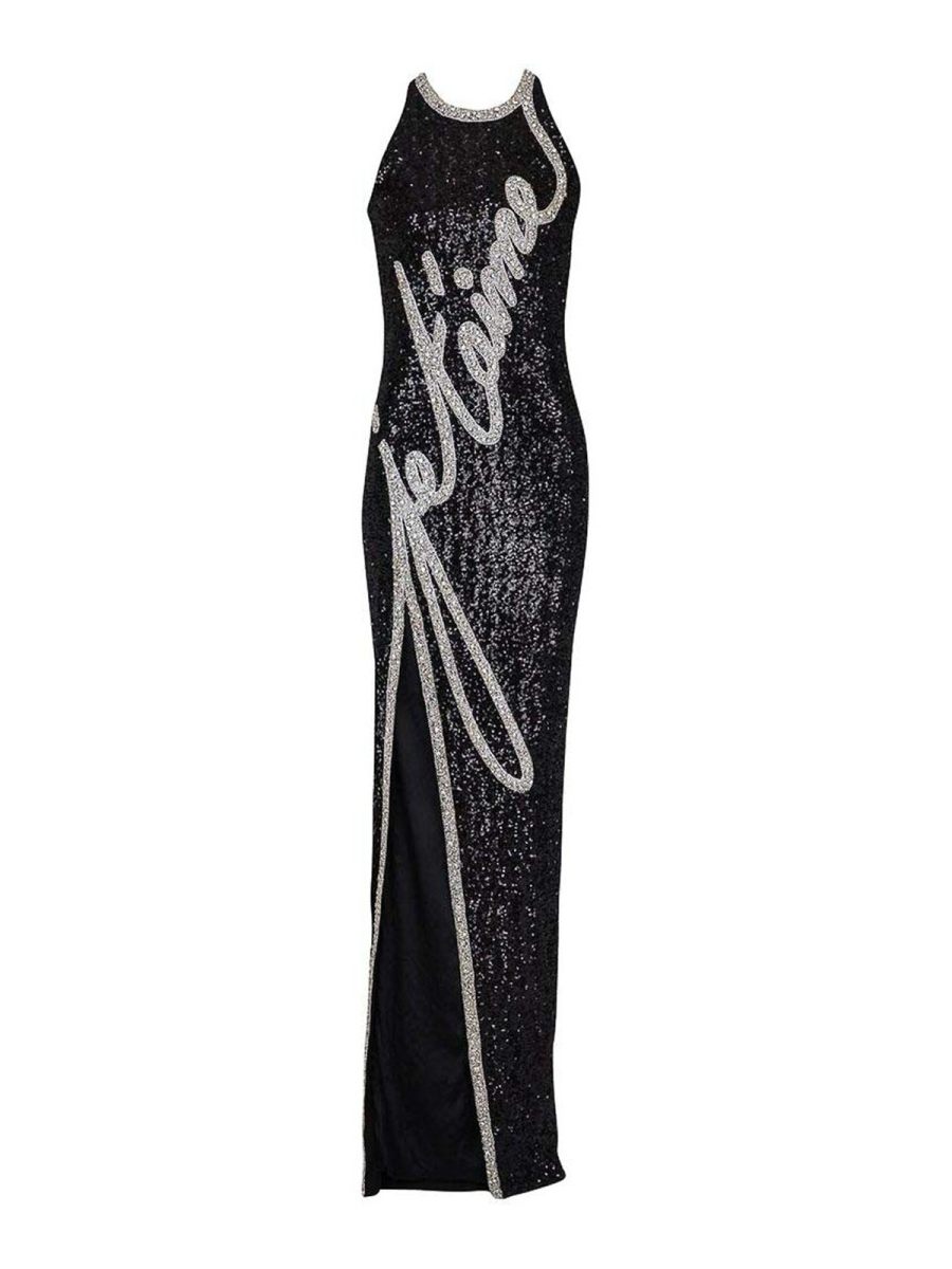 Balmain Robe Au Genou - Noir