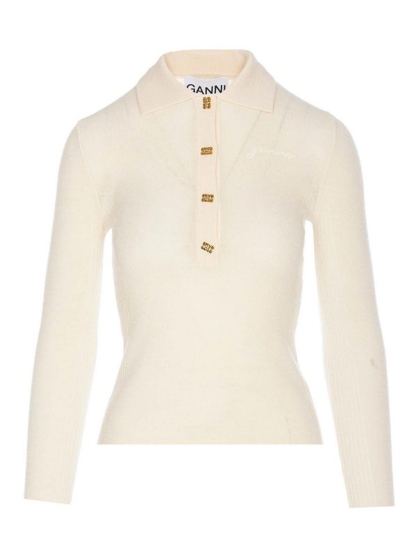 Ganni Polo - Blanc