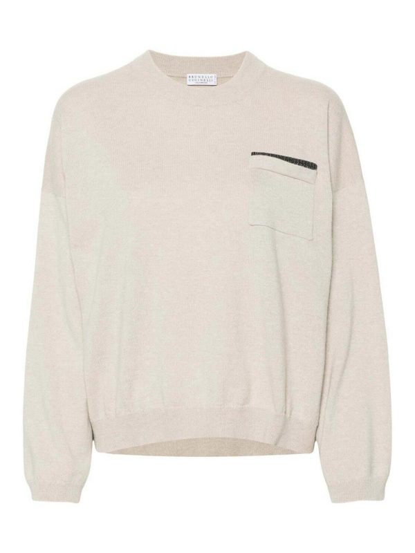 Brunello Cucinelli Pull Col Rond - Beige