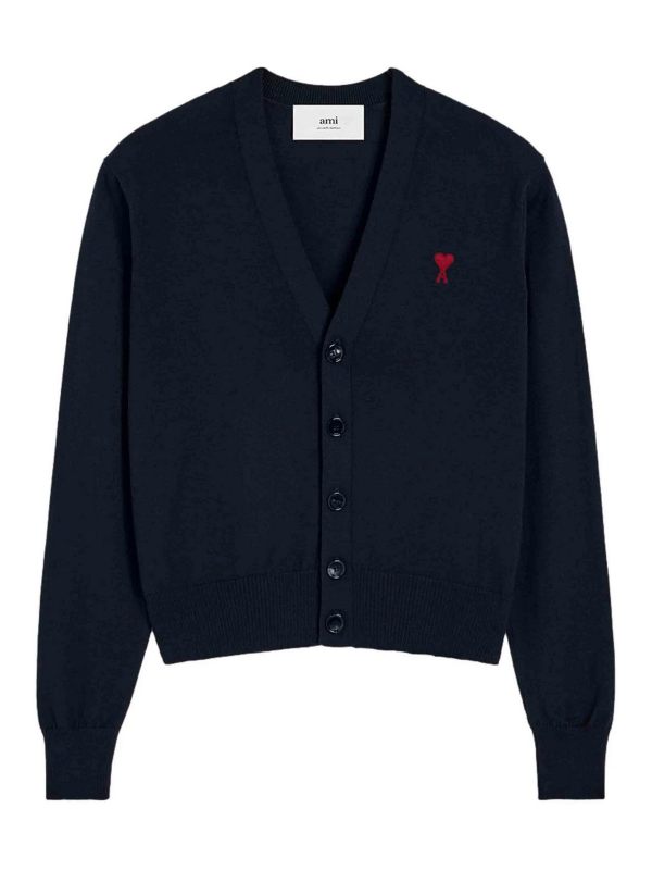 Ami Paris Cardigan - Bleu