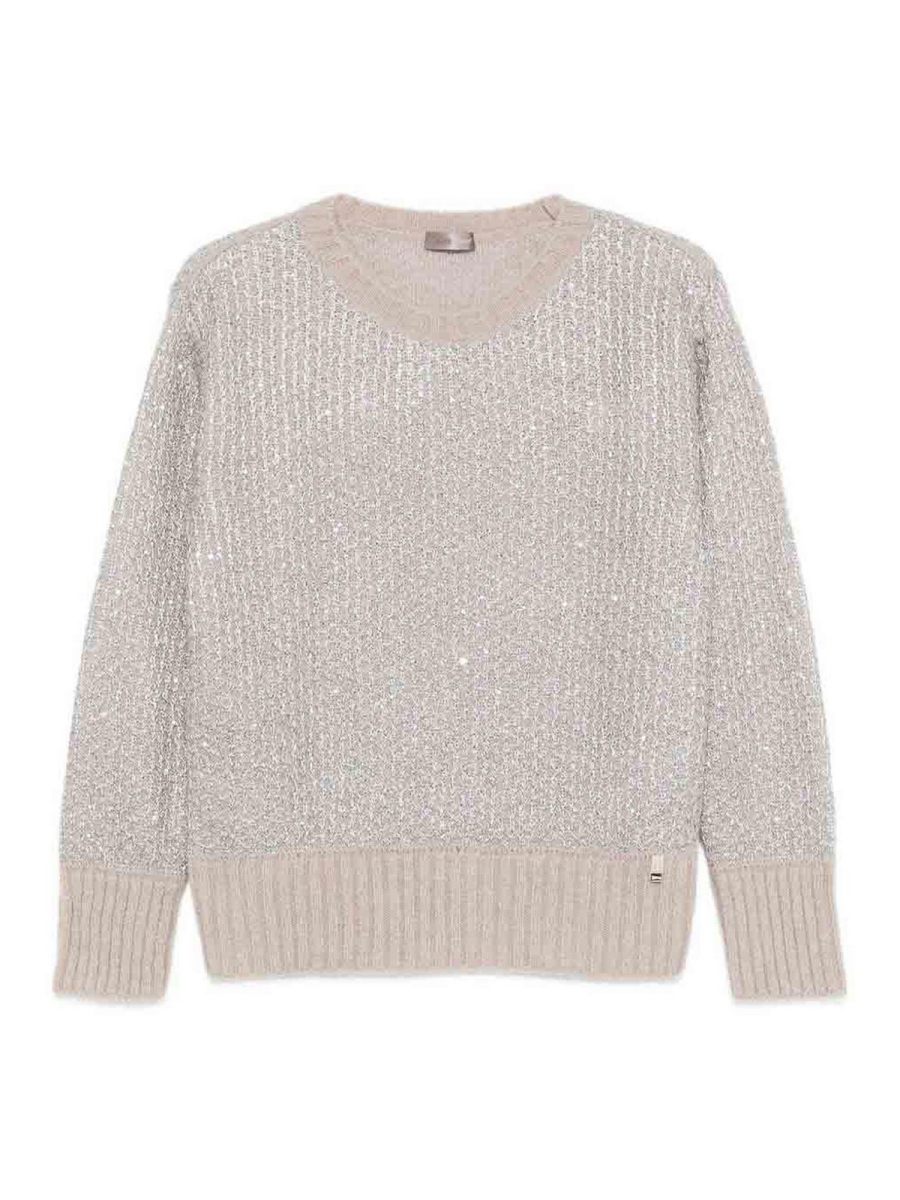 Herno Pull Col Rond - Beige