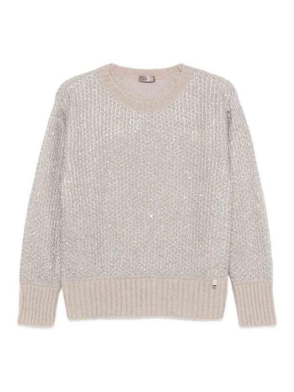 Herno Pull Col Rond - Beige