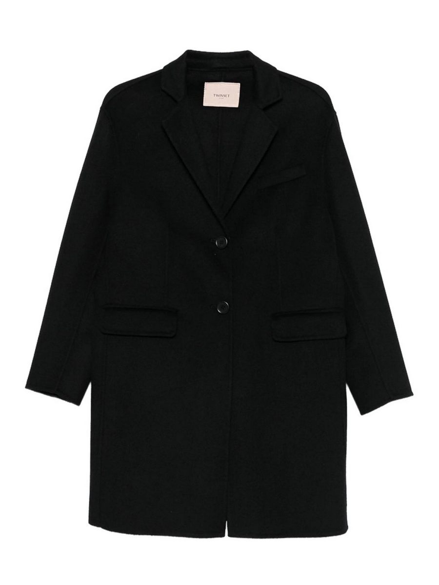 Twinset Manteau Au Genou - Noir