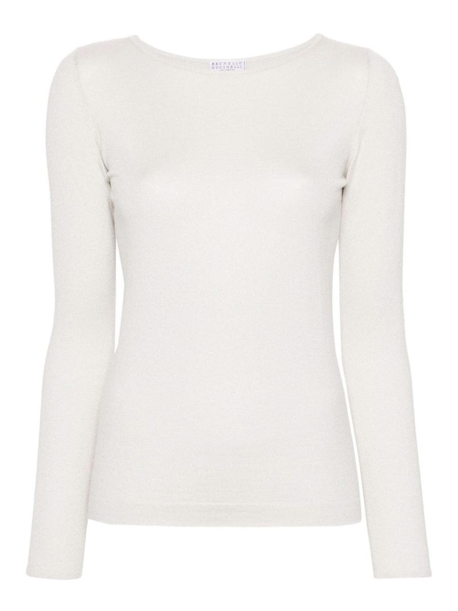 Brunello Cucinelli Pull Col Bateau - Blanc