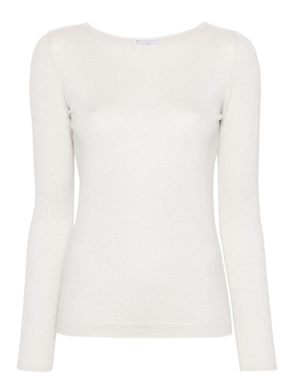 Brunello Cucinelli Pull Col Bateau - Blanc