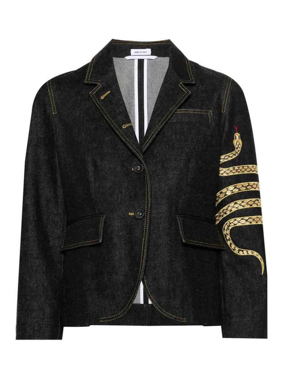 Thom Browne Blazer - Bleu Foncé
