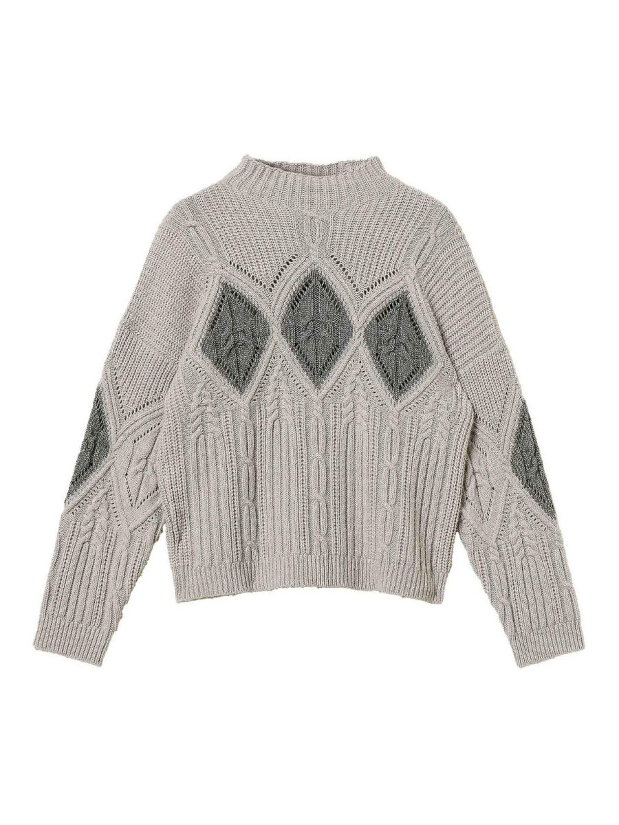 Twinset Pull Col Rond - Gris