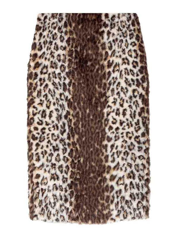 Alexander Mcqueen Jupe Midi - Marron
