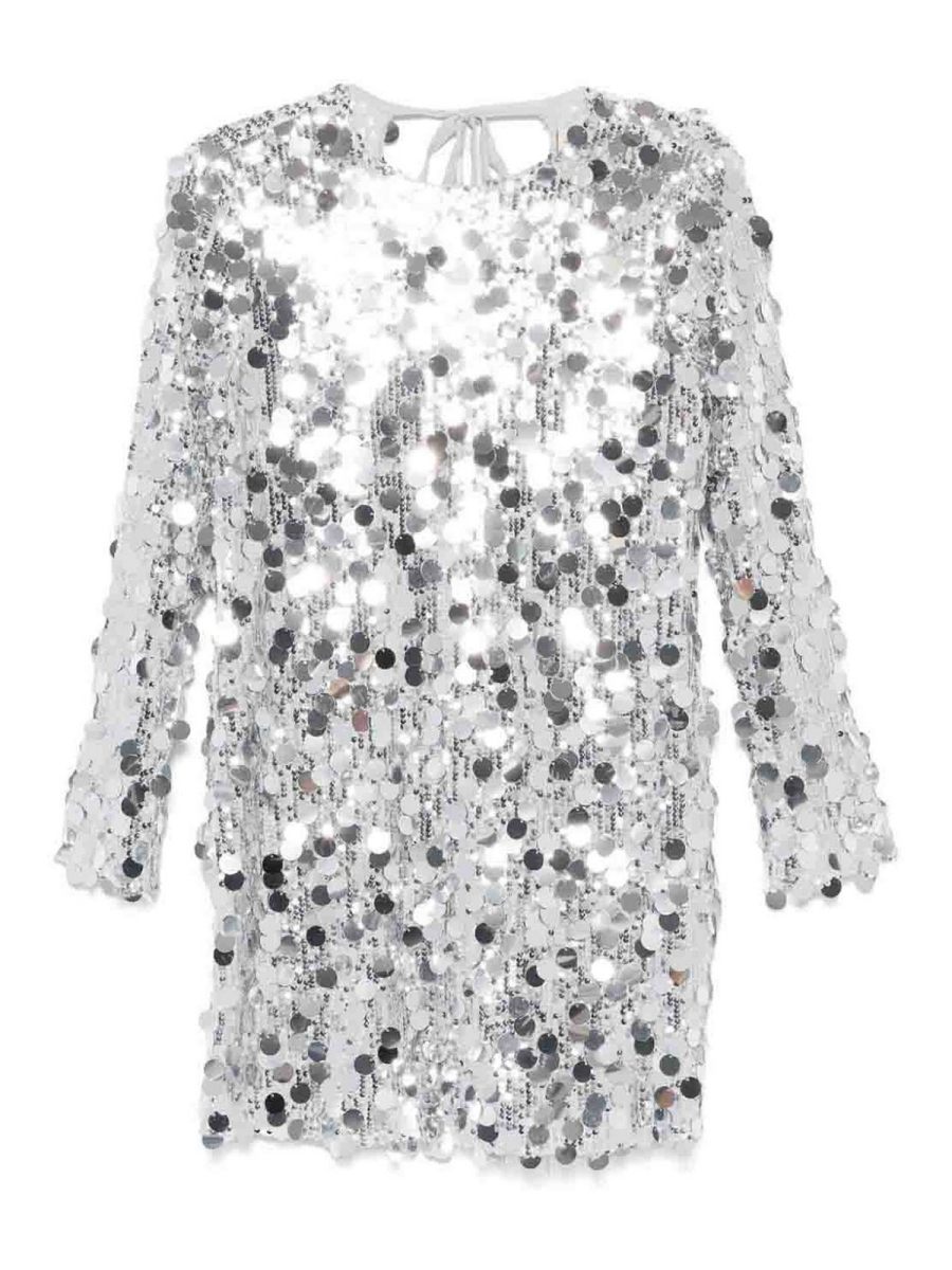 Semicouture Robe Courte - Argent