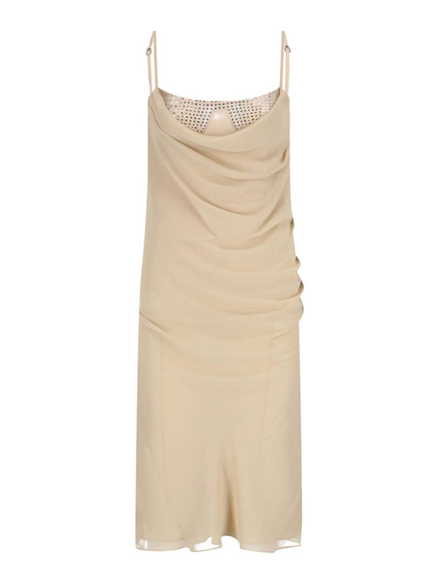 The Attico Robe Au Genou - Beige