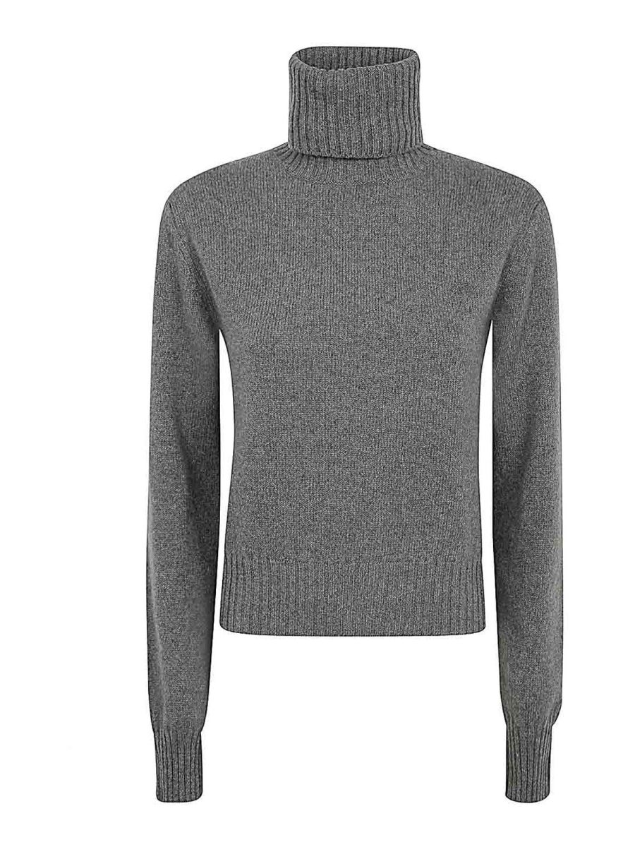 Ami Paris Pull Col Rond - Gris