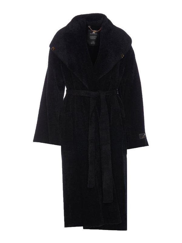 Elisabetta Franchi Manteau Court - Noir