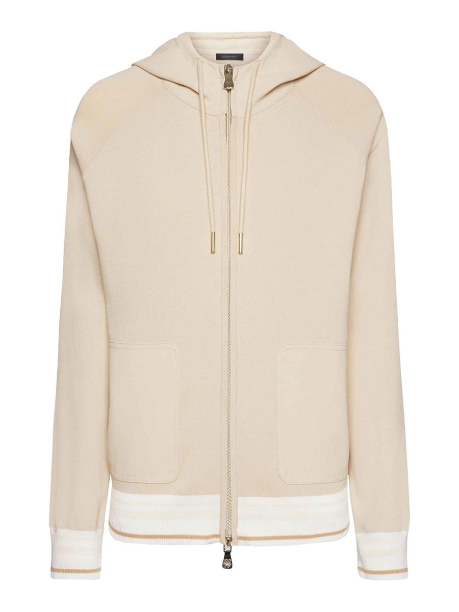 Elena miro' Pull Col Bateau - Crème