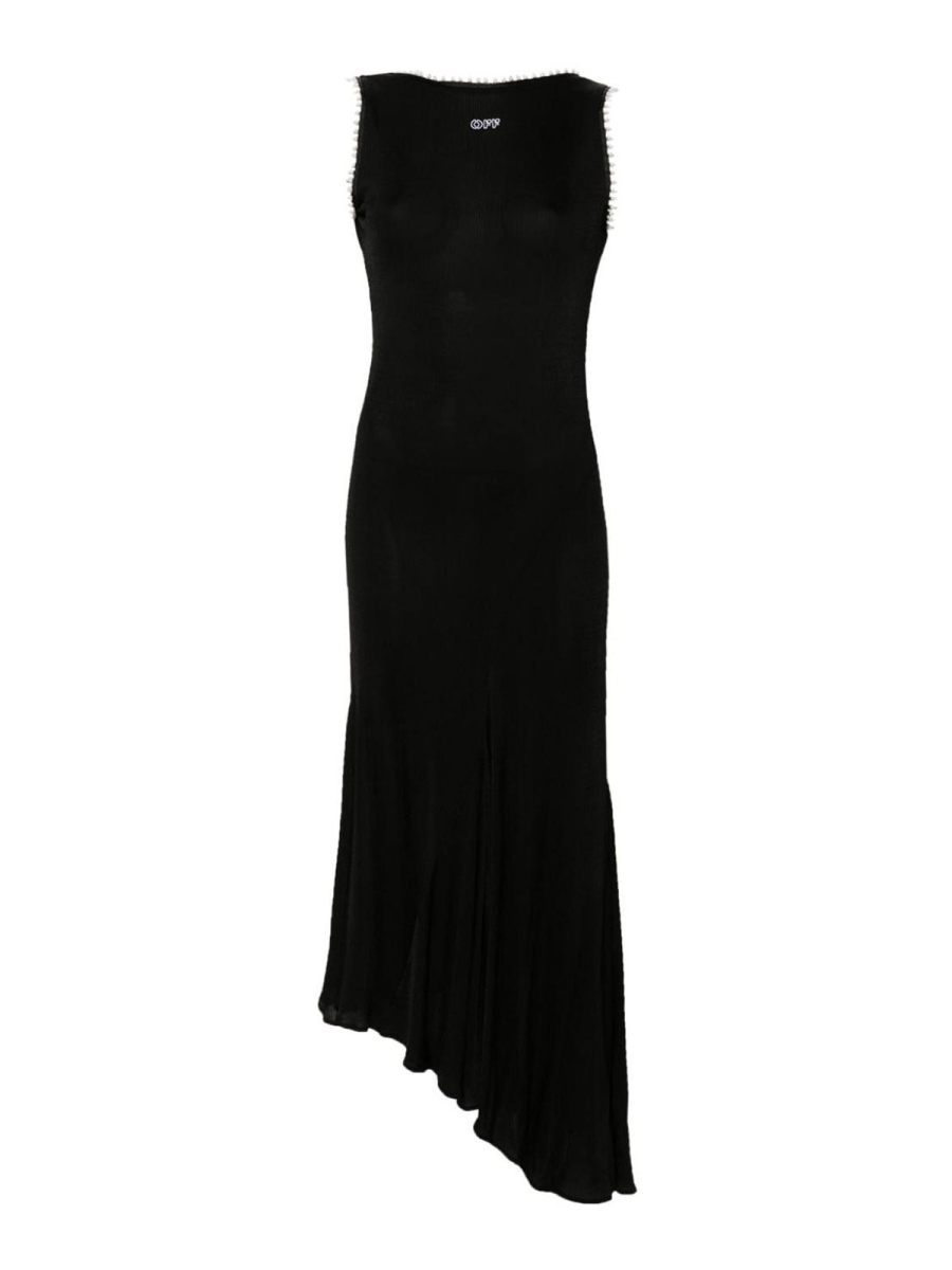 Off-White Robe Au Genou - Noir