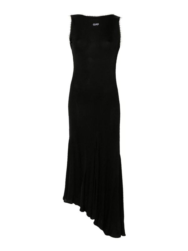 Off-White Robe Au Genou - Noir