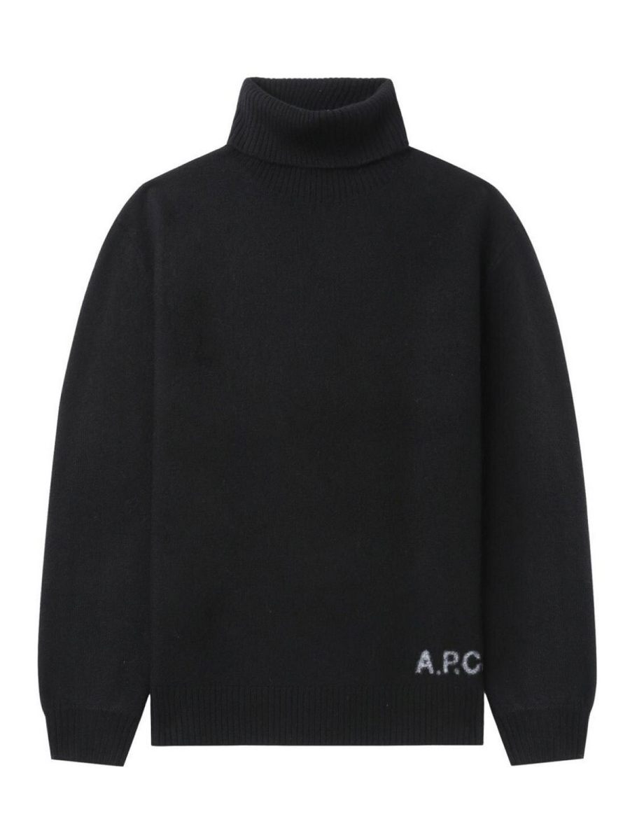 A. P.C. Pull Col Roulé - Noir