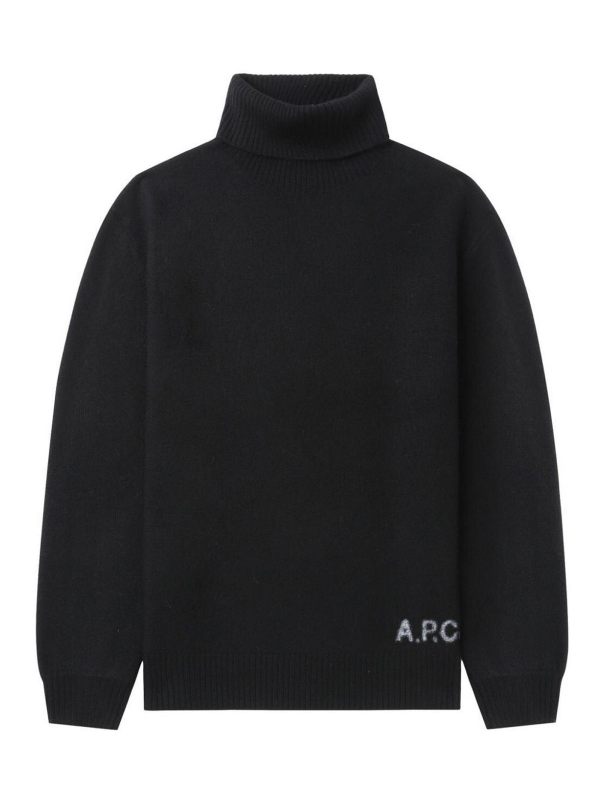 A. P.C. Pull Col Roulé - Noir