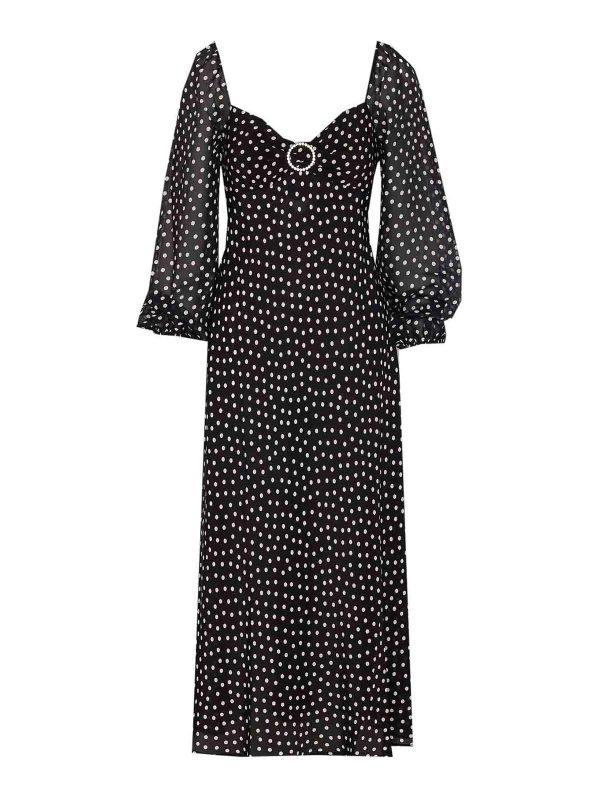 Rixo Robe Au Genou - Noir