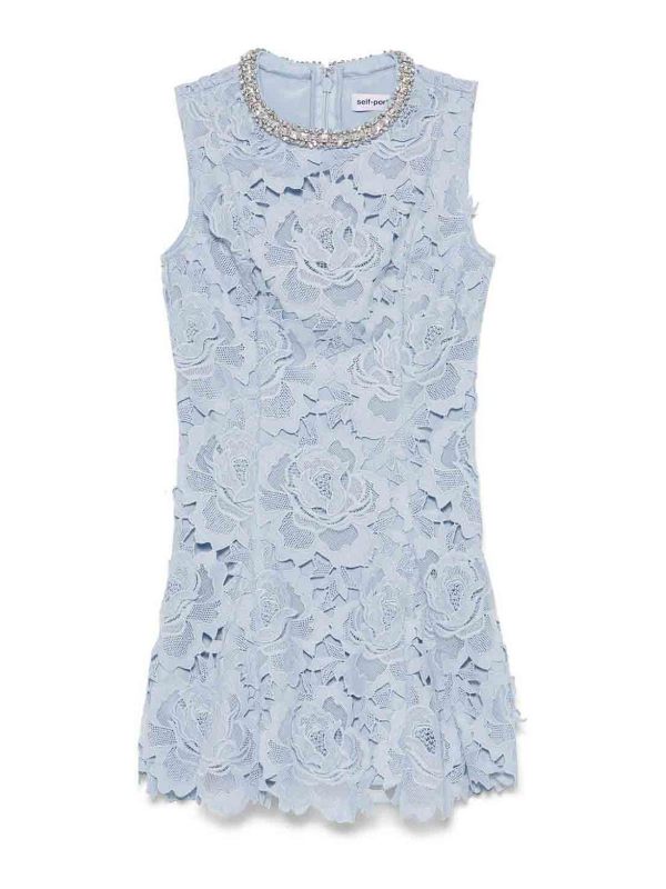 Self Portrait Robe Courte - Bleu