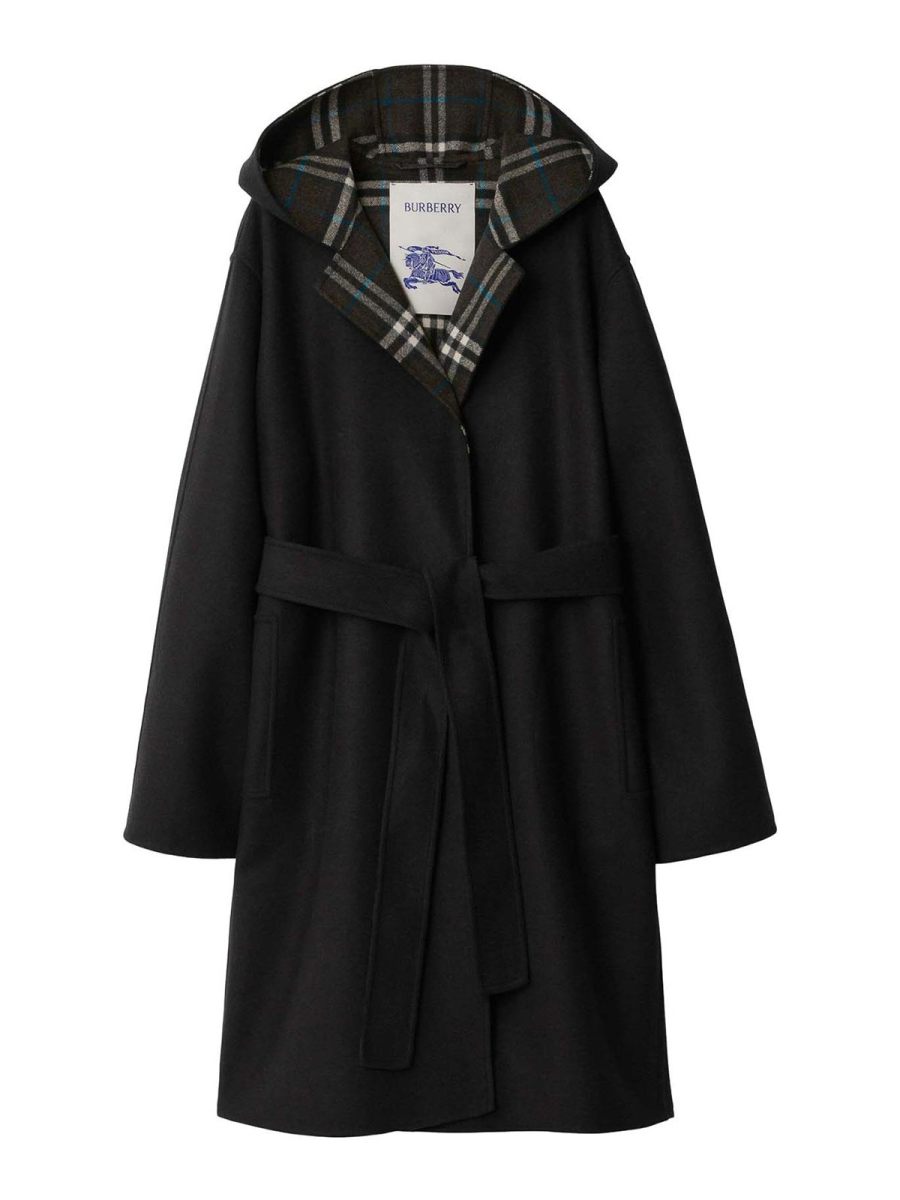 Burberry Manteau Court - Noir