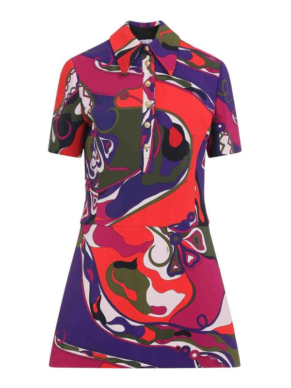 Emilio Pucci Robe Courte - Multicolore