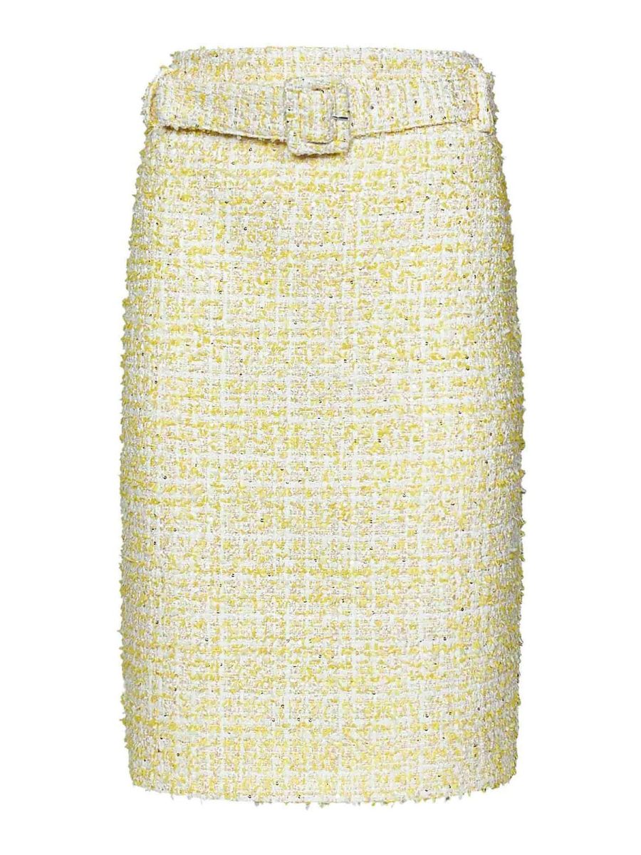 Rotate Birger Christensen Jupe Midi - Jaune
