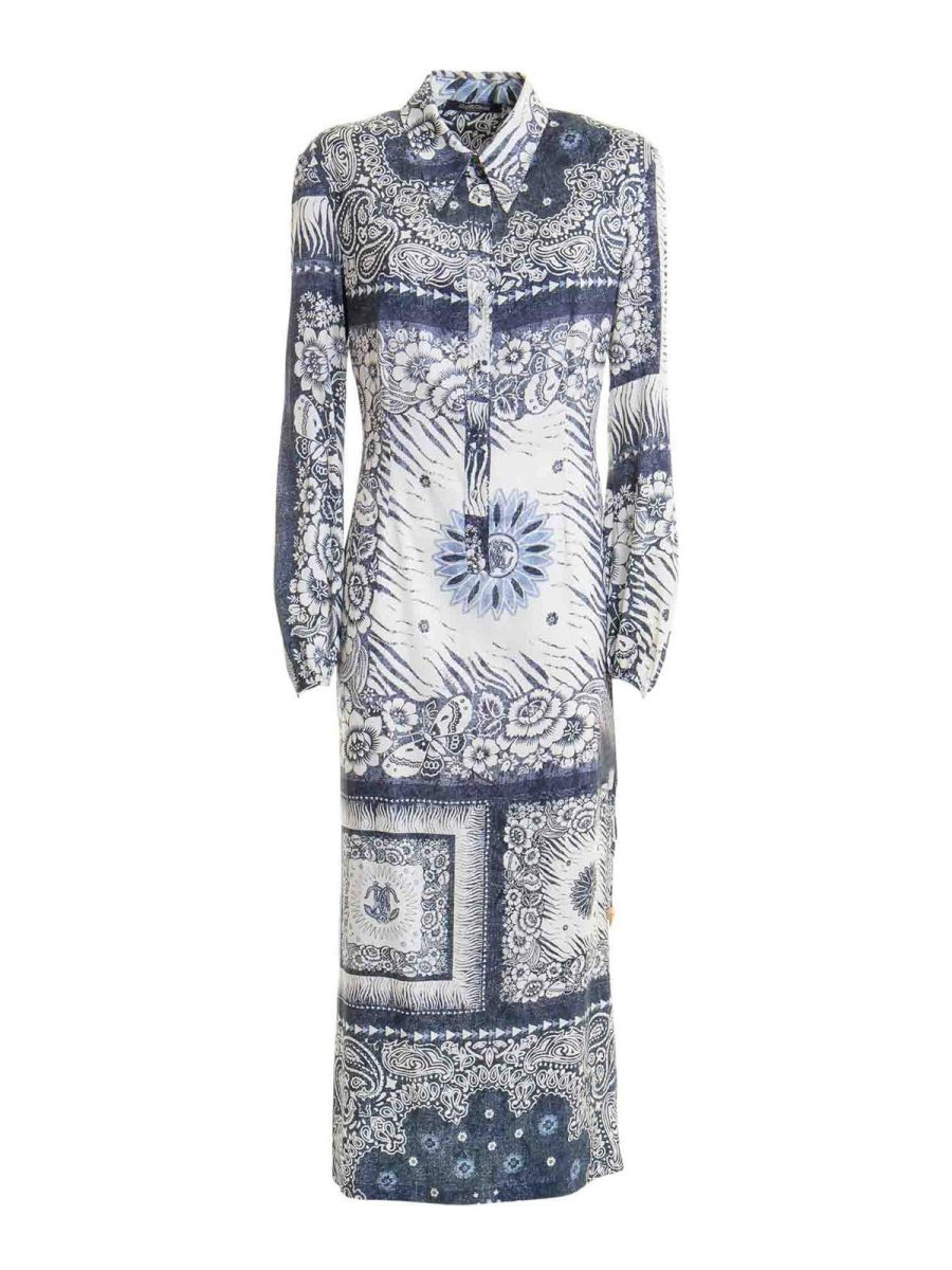 Roberto Cavalli Robe Au Genou - Multicolore