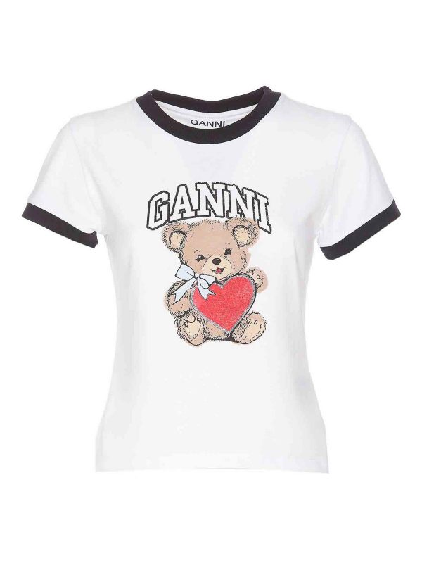 Ganni T-Shirt - Blanc