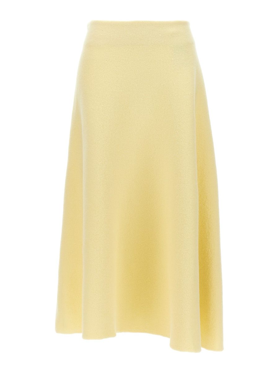 Jil Sander Jupe Midi - Jaune