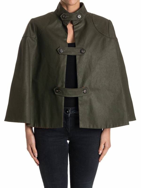 Stella Jean Manteau Au Genou - Vert