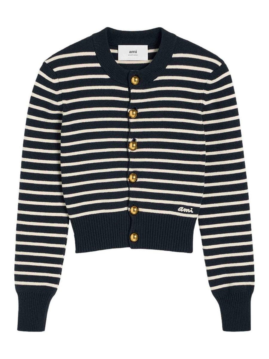 Ami Paris Cardigan - Bleu Foncé