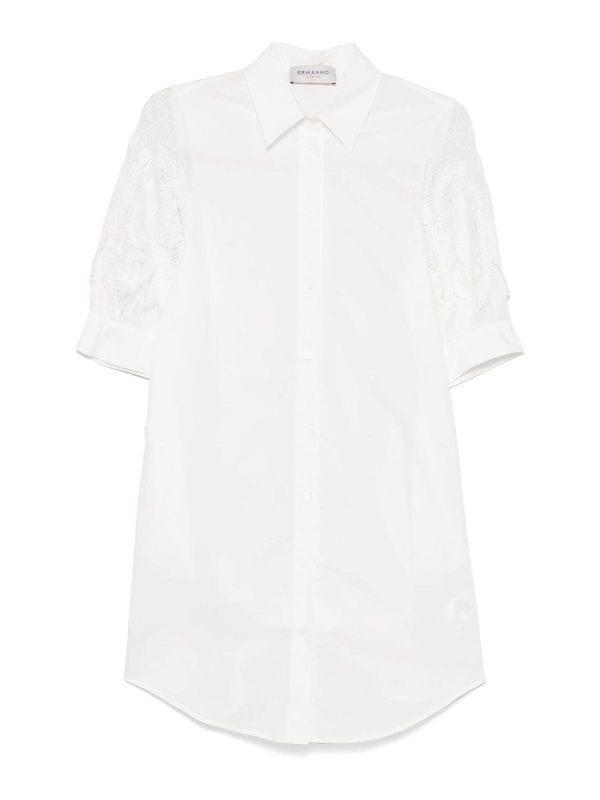 Ermanno Firenze Robe Au Genou - Blanc