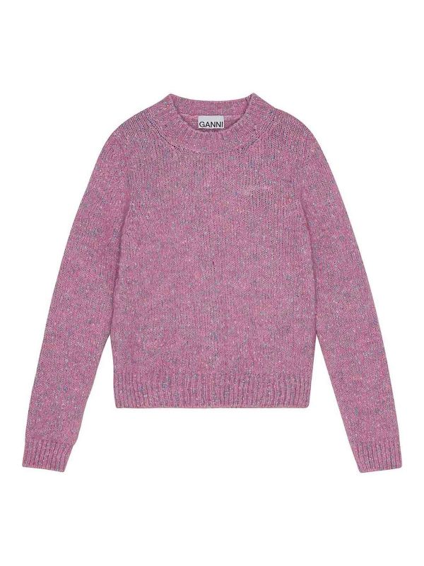 Ganni Pull Col Rond - Rose